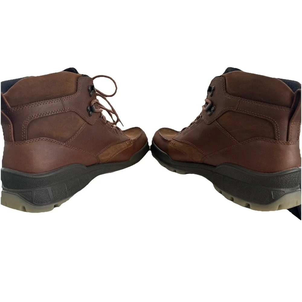 Ecco TRACK Men's Brown Leather GORE-TEX Hiking Boots 48 EU 14-14.5 US No Insoles